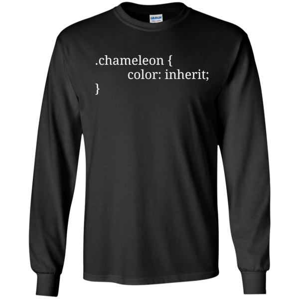 Chameleon color: inherit - Programming Tshirt, Hoodie, Longsleeve, Caps, Case - Tee++