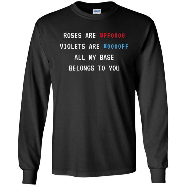 Roses are #FF0000 - Programming Tshirt, Hoodie, Longsleeve, Caps, Case - Tee++