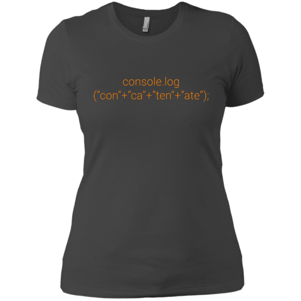 console.log("con"+"ca"+"ten"+"ate") - Programming Tshirt, Hoodie, Longsleeve, Caps, Case - Tee++