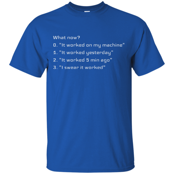 What now? - Programming Tshirt, Hoodie, Longsleeve, Caps, Case - Tee++