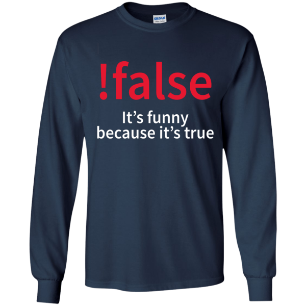 !false (w/o title) - Programming Tshirt, Hoodie, Longsleeve, Caps, Case - Tee++