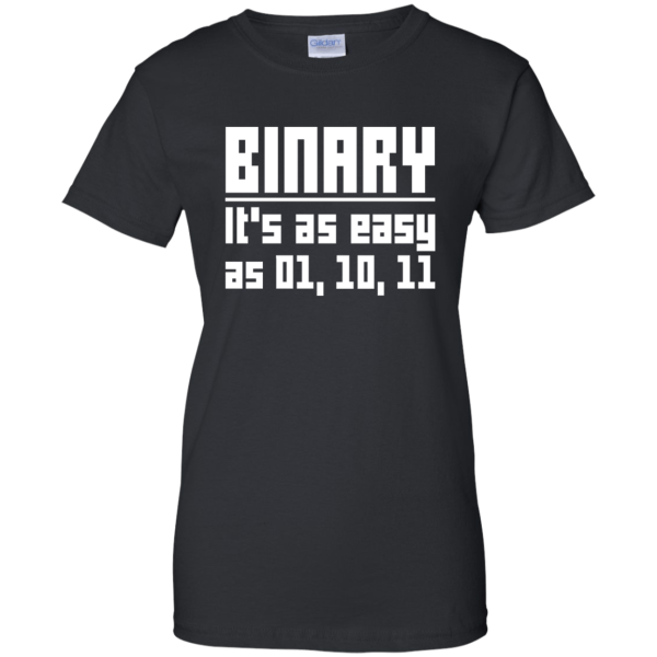 Binary is easy (ladies) - Programming Tshirt, Hoodie, Longsleeve, Caps, Case - Tee++