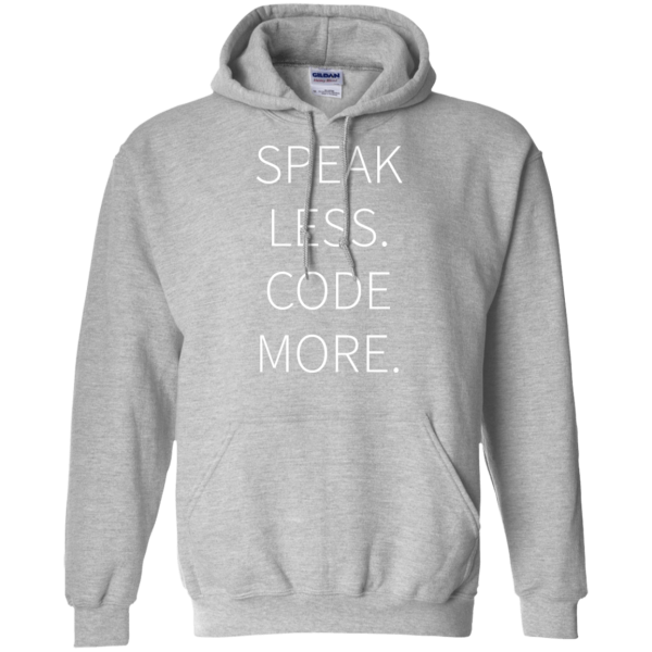 Speak Less Code More (ladies) - Programming Tshirt, Hoodie, Longsleeve, Caps, Case - Tee++