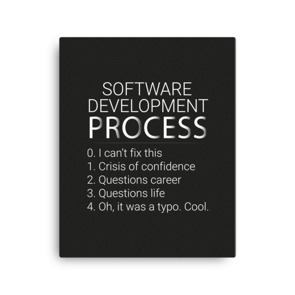 Development Process (canvas) - Programming Tshirt, Hoodie, Longsleeve, Caps, Case - Tee++