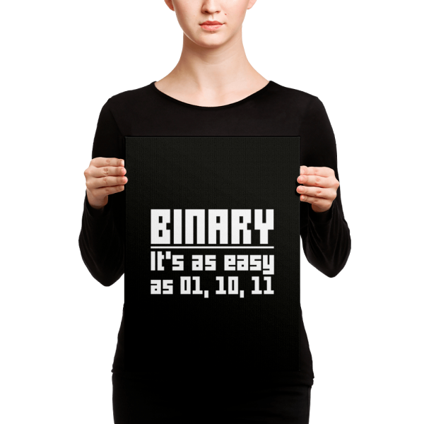 Binary is easy (canvas) - Programming Tshirt, Hoodie, Longsleeve, Caps, Case - Tee++