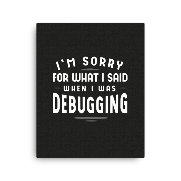 Sorry For What I Said (canvas) - Programming Tshirt, Hoodie, Longsleeve, Caps, Case - Tee++