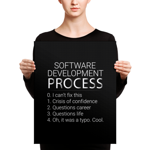 Development Process (canvas) - Programming Tshirt, Hoodie, Longsleeve, Caps, Case - Tee++